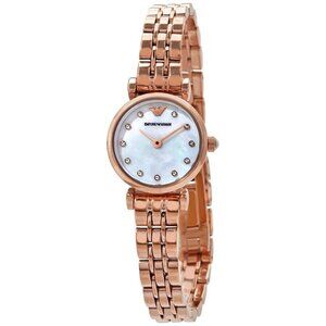 NWT Authentic Emporio Armani Gianni T-Bar Quartz Crystal Women's Watch